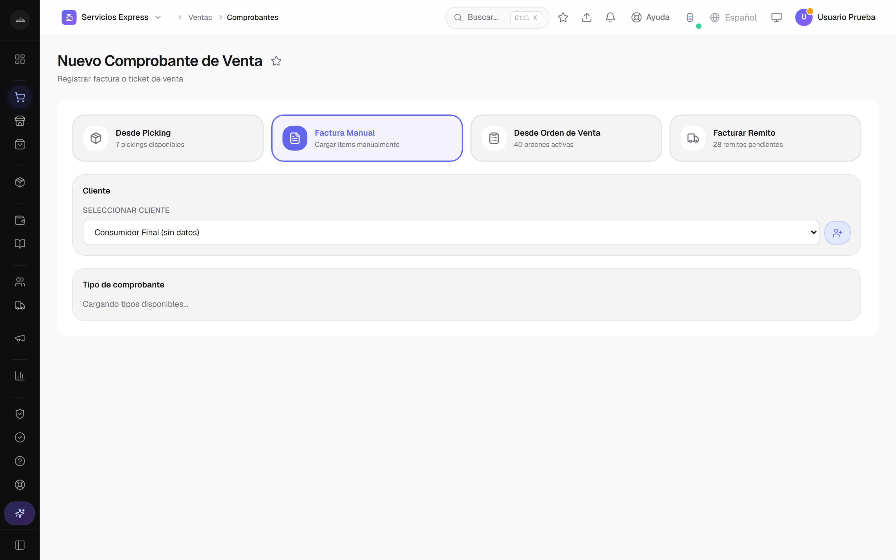 Detalle de IVA y percepciones de IIBB calculados en una factura de Abakool